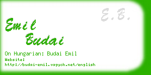 emil budai business card